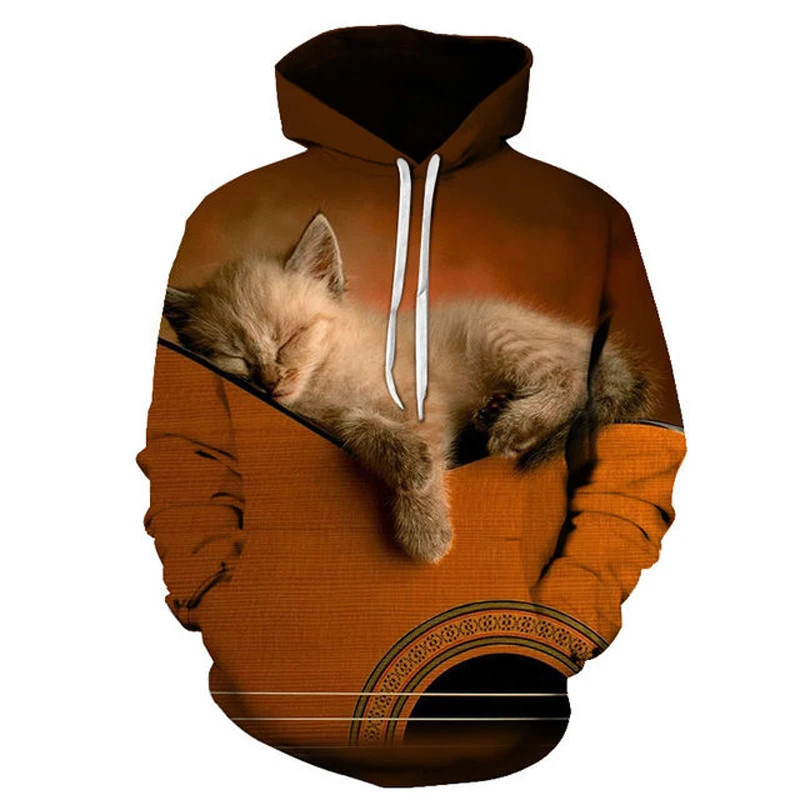 Cat Cute Fashion Style 3D Printed Hoodies Unisex Pullovers Hoodie Casual Sweatshirts Street Top Tracksuit