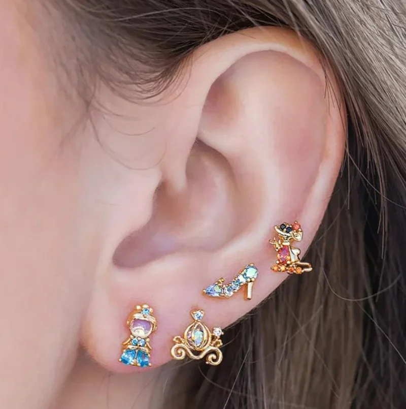 Pendientes De Diamante De Moissanita Para Mujer, Aretes De Oro Blanco 585 Auténtico De 14K Con