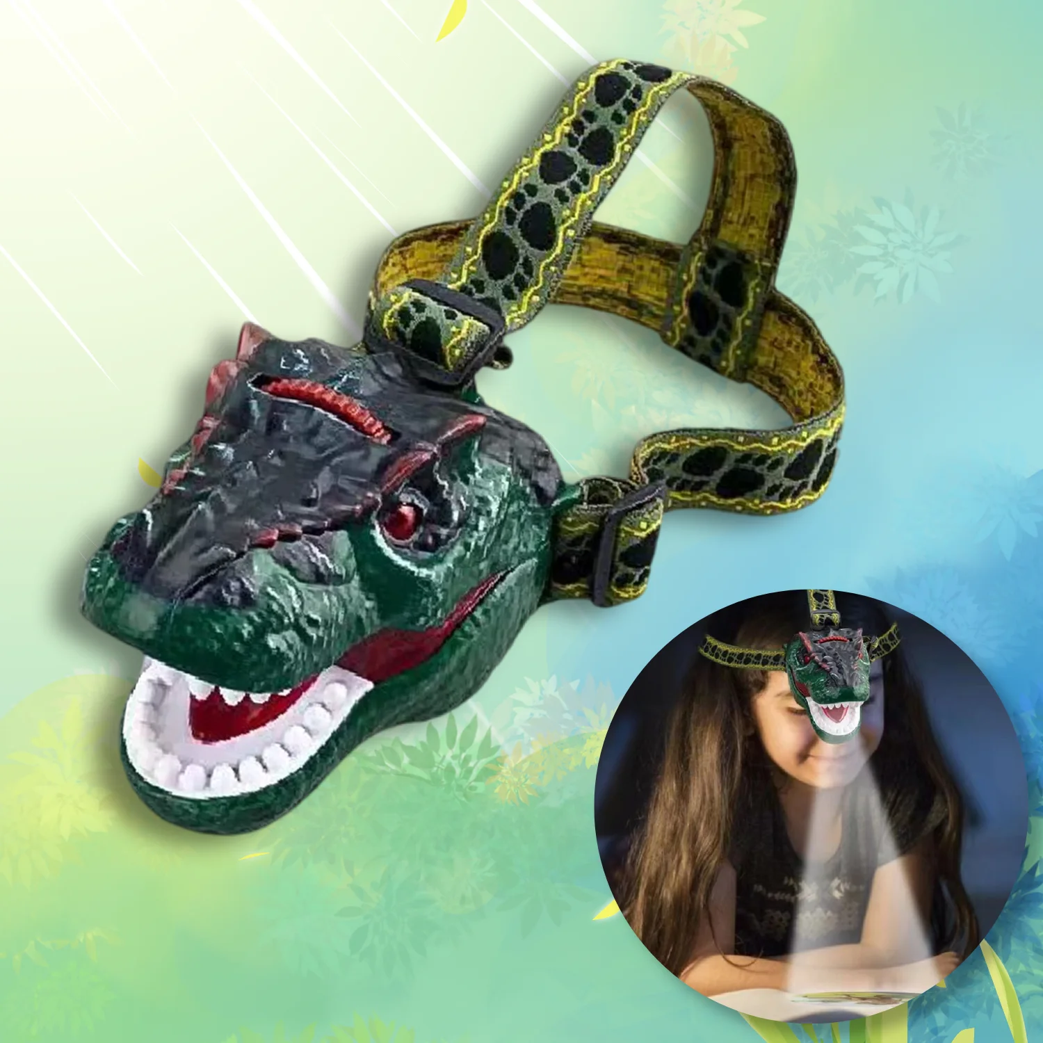 KingEra Kids Headlamp, Dinosaur LED Headlamp