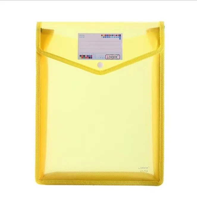 Waterproof A5 File Organizer with Snap Closure & Label Pocket