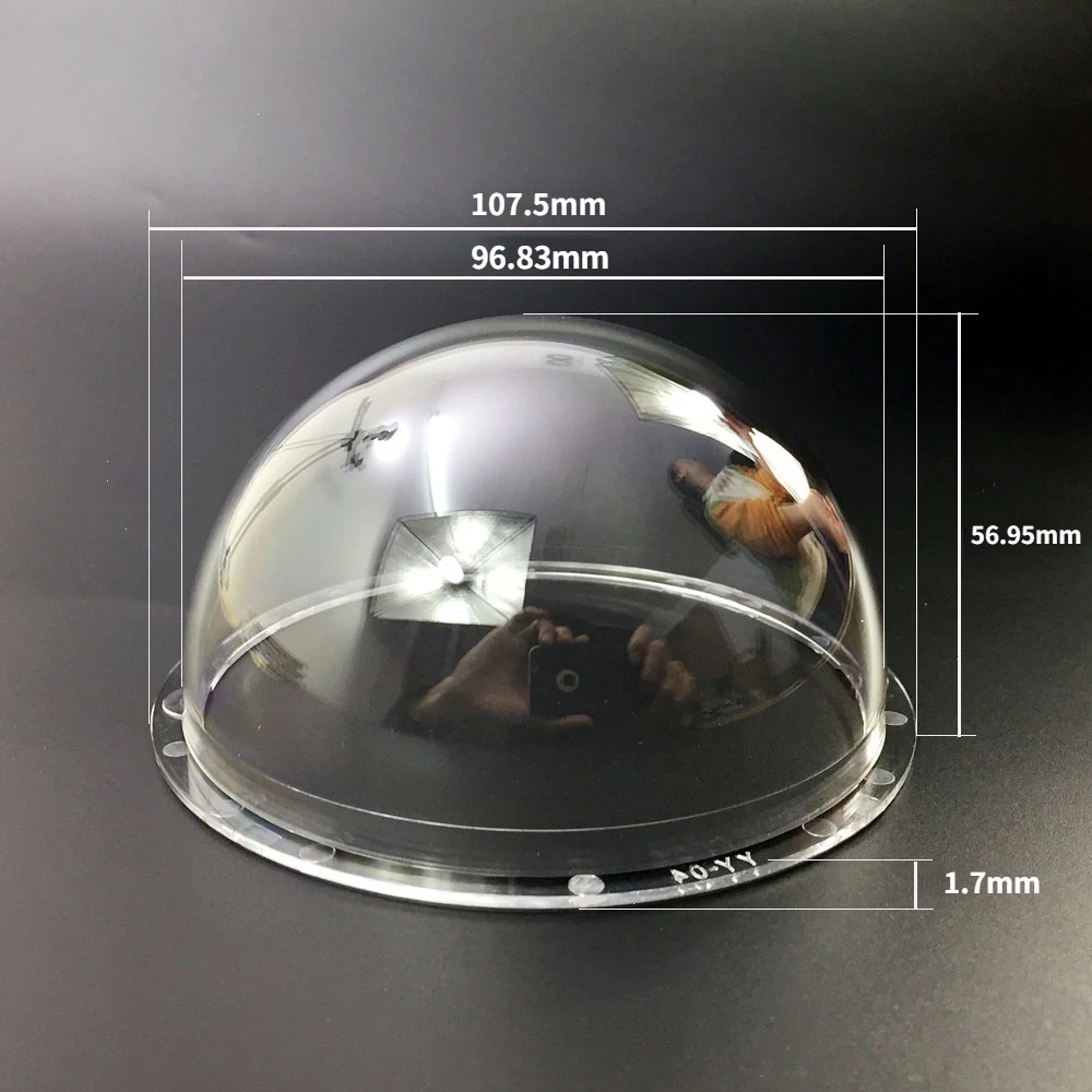 4 Inch Acrylic Indoor / Outdoor CCTV Replacement Clear Camera Dome Housing  HD transparent Dome Cover