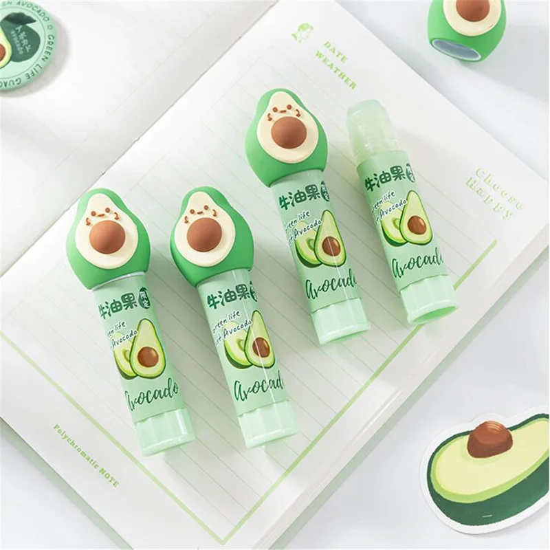 아보카도 9g 젤리 고체 접착제 고점도 귀여운 어린이 수제 접착제, 학생 느린 스틱 젤리 접착제 총 스틱 테이프 접착제