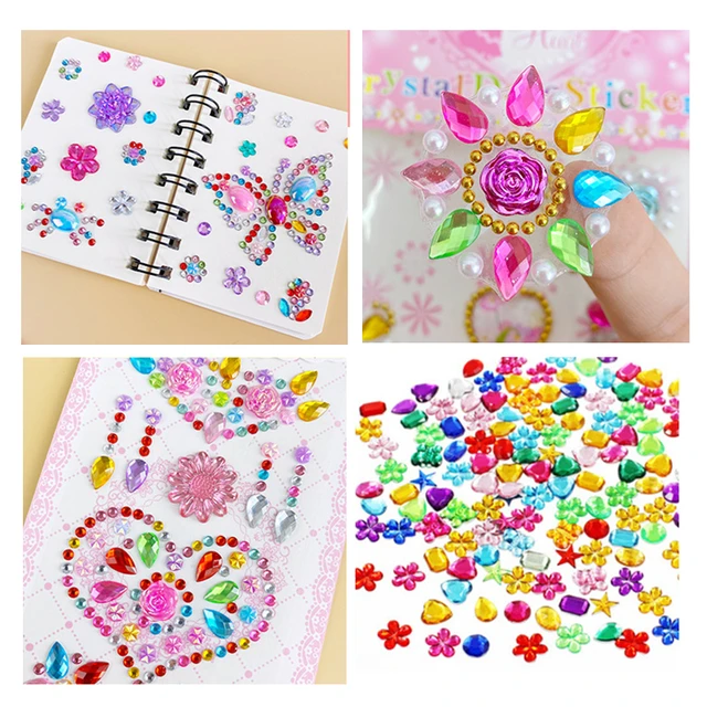 3D Gem Stickers Self Adhesive Jewel Crafts Sparkly Rhinestone Stickers  Crystal Sticker for Kids DIY Decorations