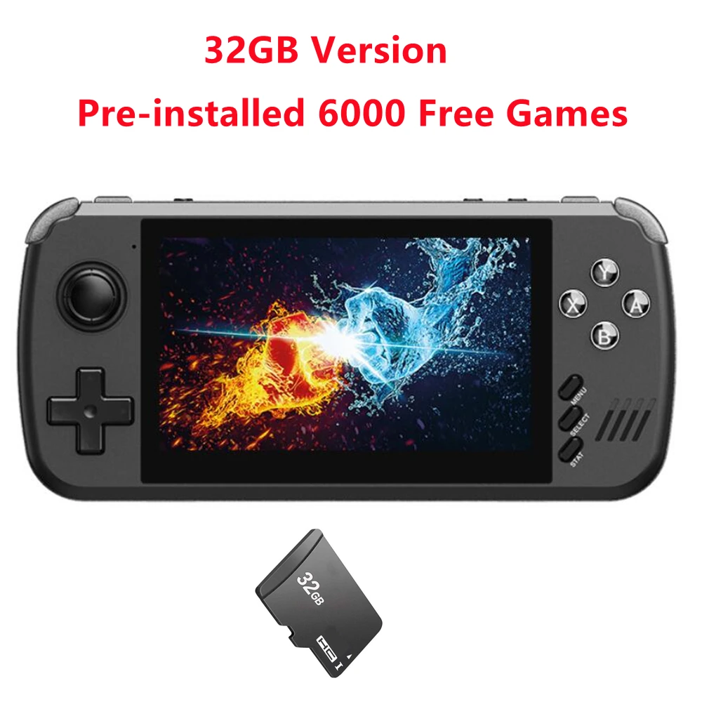 Brand New X39 Portable Game Console 4.3 inch IPS screen 32GB/64GB for PS1 MAME MD 6000 free retro games video game player 