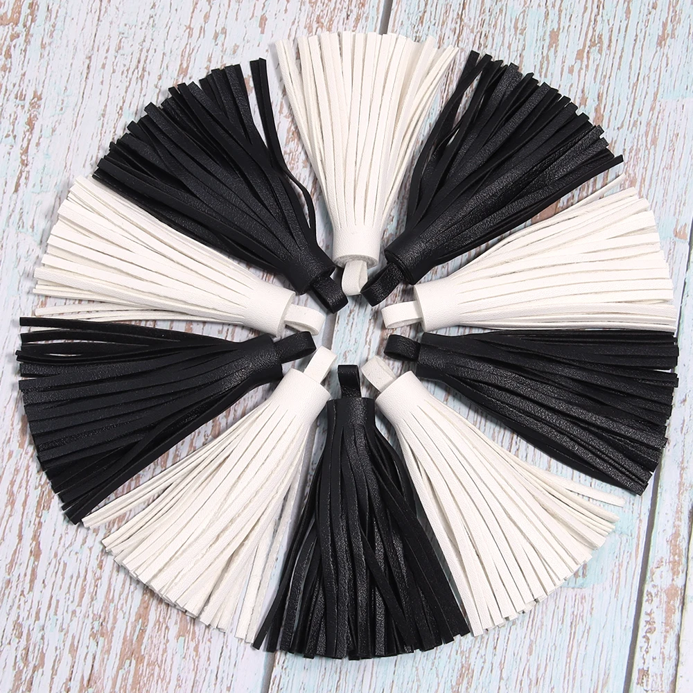 5Pcs/Lot Leather Fringe Tassel Beaded Fringe Trim For DIY Crafts Ornament Curtains Sewing Accessories Home Clothing Decoration