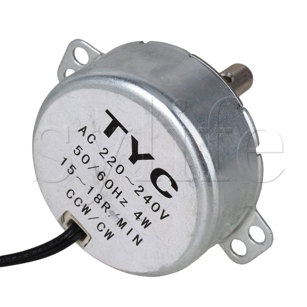 Microwave Turntable Motor Turntable Synchronous Synchron Motor 50/60Hz AC 220V 4W 15-18RPM CCW/CW TYC-50