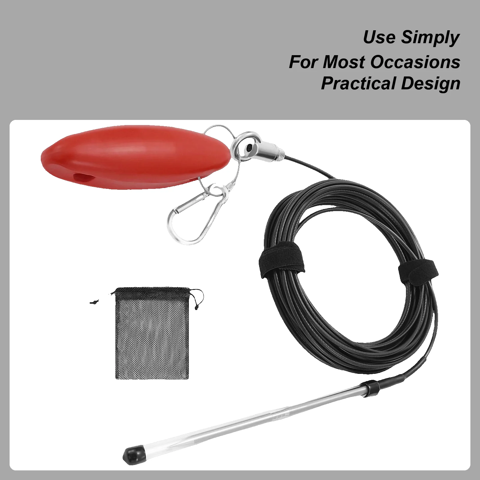 Fishing Stringer Gear Tackle With Holder For Freshwater Saltwater Outdoor River Lake Pond Reservoir Shore Morning Night