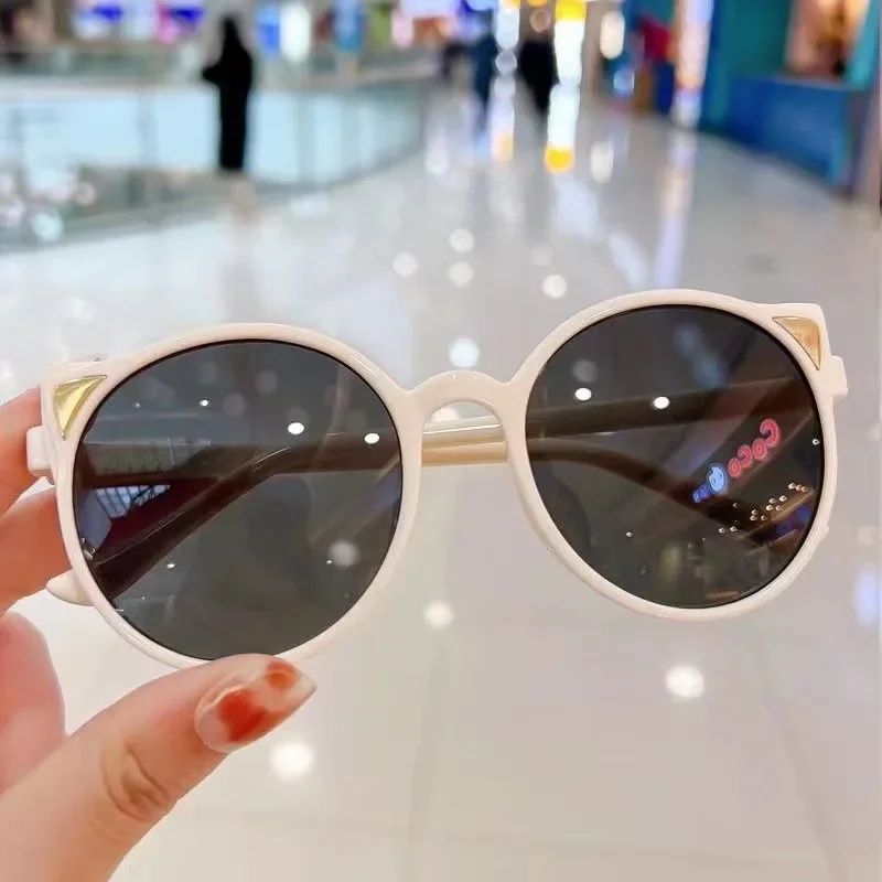 Girls Boys Cute Animal Cartoon Ears Sunglasses Kids Outdoor Sun Protection Children Lovely Vintage Protection Sunglasses