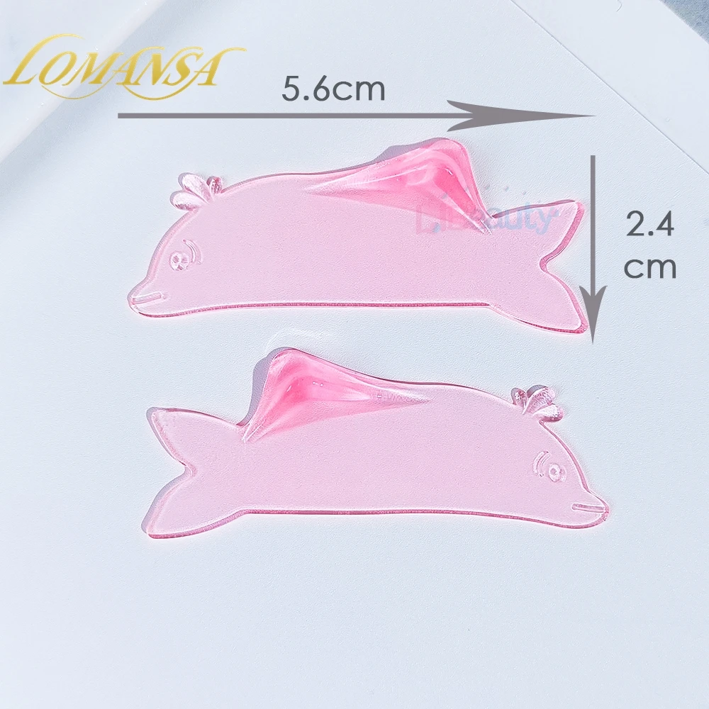 Dolphin Shape Reusable Silicone Eyelash Perm Lashes Rod Shield Lash Softening Pads Eyelash Curler Makeup Tool