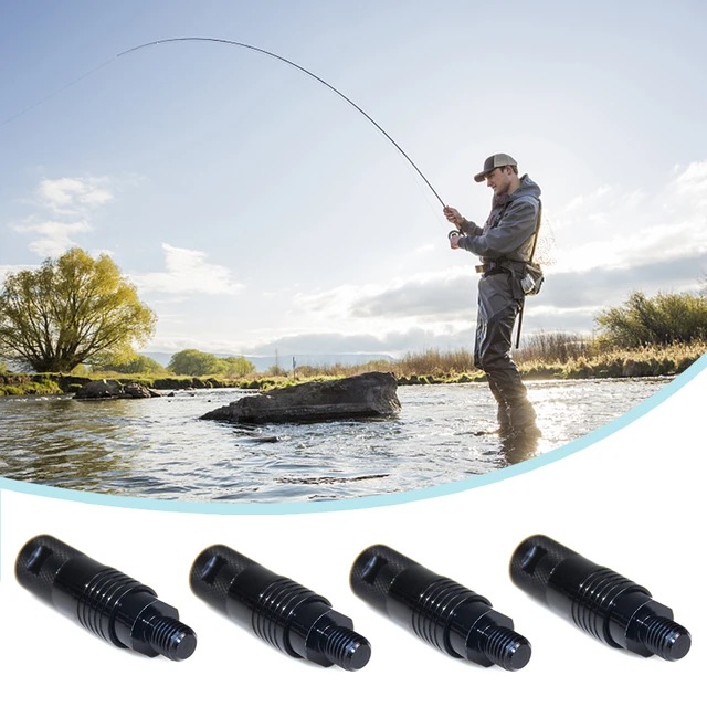 4pcs Fishing Bite Alarm Adapter Aluminum Alloy 3/8 Inch Fishing Rod Holder  Adapter Accessories Replacement Carp Fishing Tackle