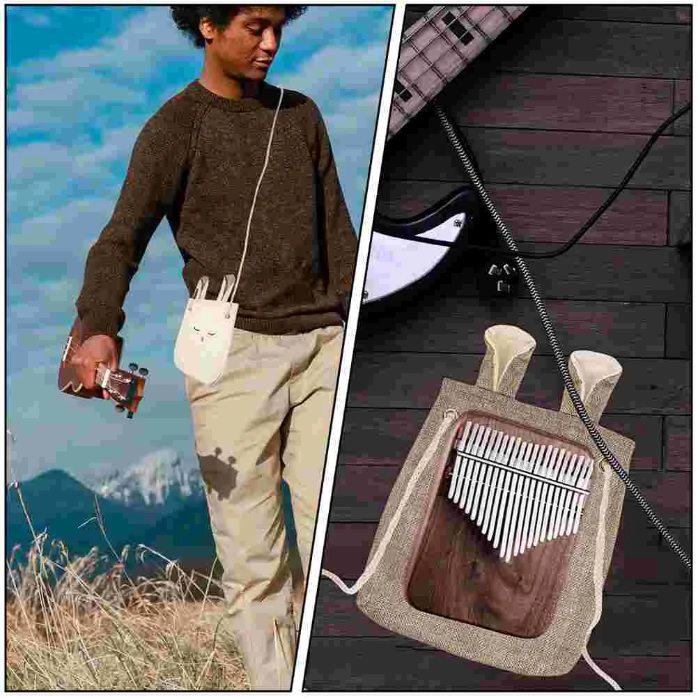 2 Pcs Thumb Gig Bag Cloth Kalimba Holder Wear-resistant Pouch Storage Accessory Women's