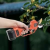 Cordless Telescopic Electric Pruning Cutters Secateurs Shrub Shears Trimmer with High Reach Extension Pole Tool Belt 2 Battery 2
