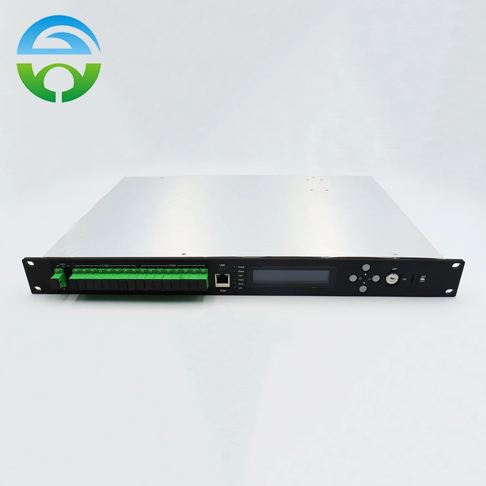1550nm CATV Optical Amplifer 8x19dBm With WDM SC/APC Dual Power Supply GPON EDFA