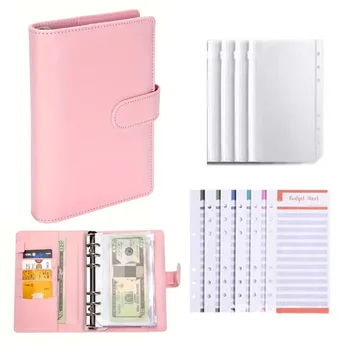 PU Leather Budget Binder With Cash Envelopes Pockets Zip Small French Budget Pouch Binder For Saving Money A6 Planner Organizer 1 PU Leather Budget Binder With Cash Envelopes Pockets Zip Small French Budget Pouch Binder For Saving Money A6 Planner Organizer 1