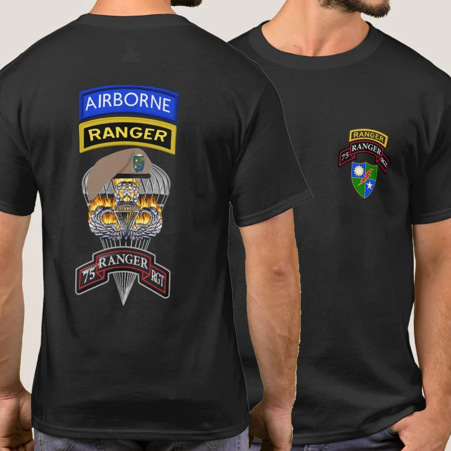 

US Army Special Operations Forces 75th Ranger Regiment Airborne Rangers T Shirt. New 100% Cotton Short Sleeve O-Neck T-shirt
