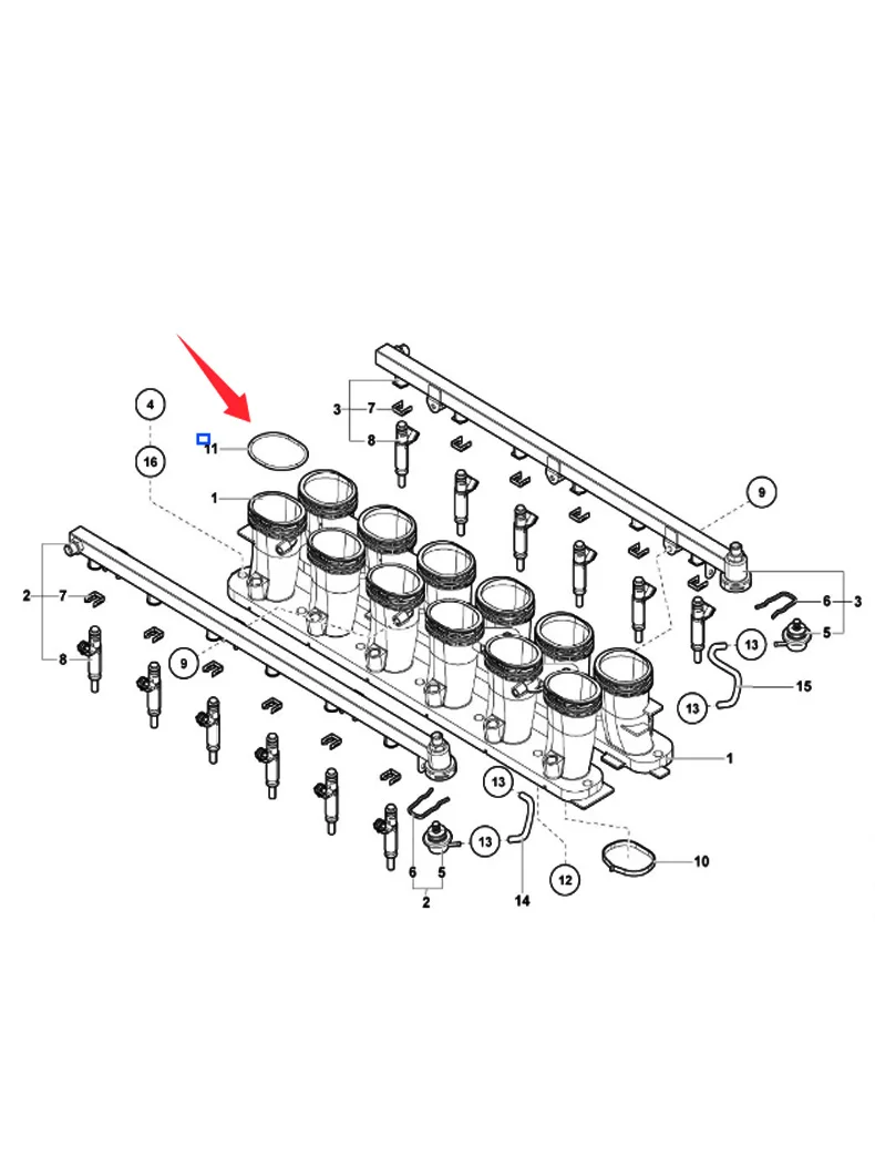 1 PCS High Quality Intake Manifold Gasket-Upper For Lamborghini Aventador LP700-07M133155A / B