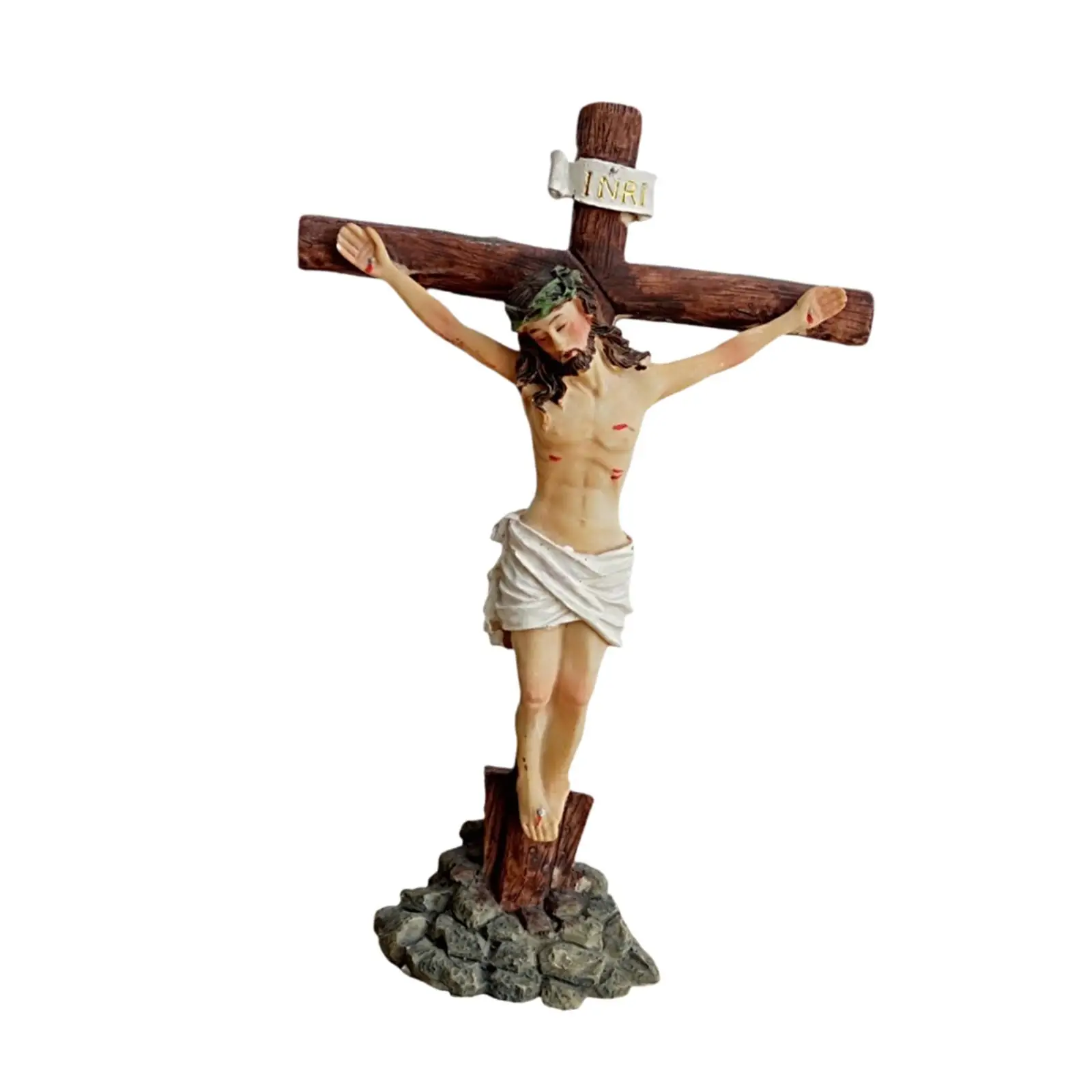 Jesus Crucifix Cross Home Accent Standing Cross for Living Room Home Hotel