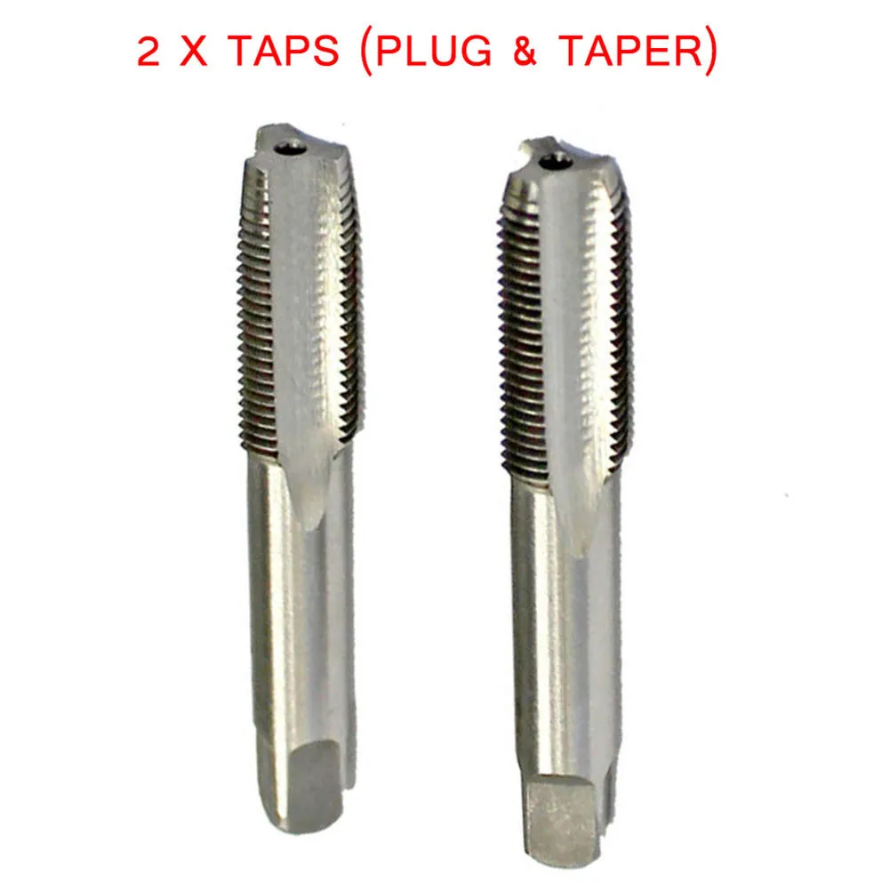 금속 가공 탭 M10 x 1mm 미터법 테이퍼 HSS 드릴 공구 기계 탭, 고경도, 스테인레스 스틸 및 철에 적합, 2개