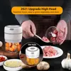 100/300mL Mini Electric Garlic Chopper USB Charging Ginger Masher Machine Sturdy Durable Chili Vegetable Crusher Kitchen Tool 2