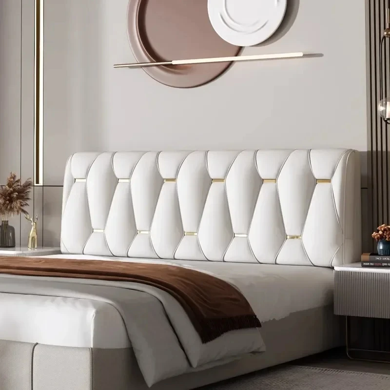 For Simple Designer Bed Headboards for Guest Rooms Stain-resistant Soft Cushion Headboard European Tech Fabric Headboard for Bed