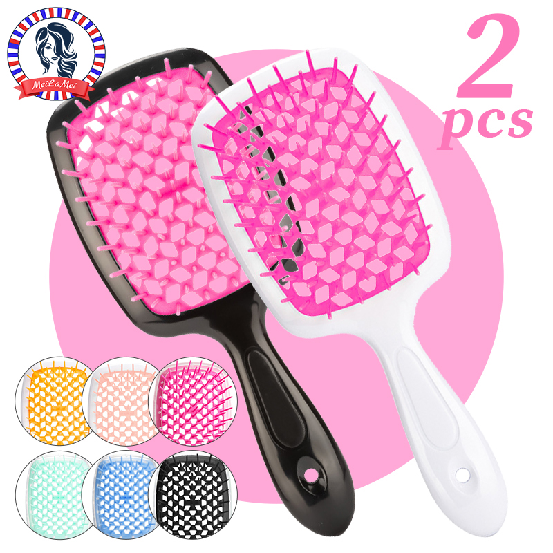 2pc Hair Comb Set Anti Static Scalp Massage Wet Dry Comb Demelante Brush Ð Ð°ÑÑÐµÑÐºÐ¸ Hair Styling Comb Salon Barber Brushes Kit