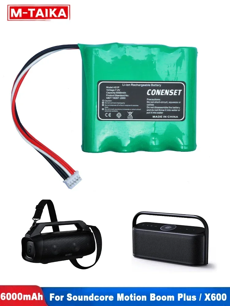 Batteria Di Ricambio Per Altoparlante Anker SoundCore Boost - Li-Ion 7,4V 2600mAh (19,2Wh), Dimensioni 68x37x19mm, Compatibile