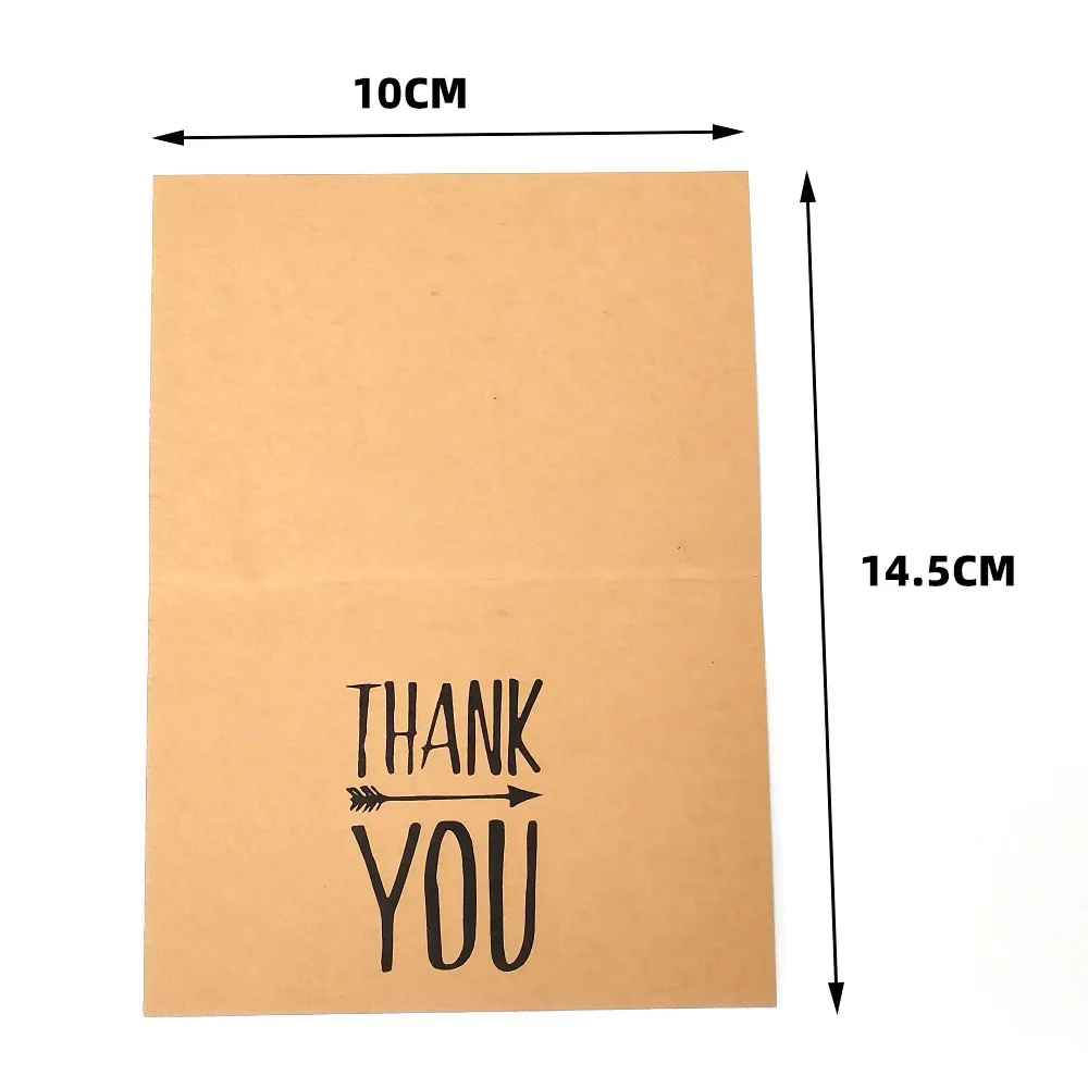 10Pcs pack kraft paper thank you card large 4x6'' for graduation baby shower wedding greeting cards business note cards