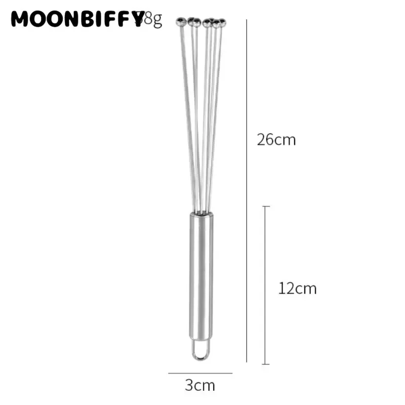 Ball Whisk Stainless Steel Wire Egg Whisk Kitchen Cooking Blending Whisking Beating Egg Mixer Baking Tool 1pcs