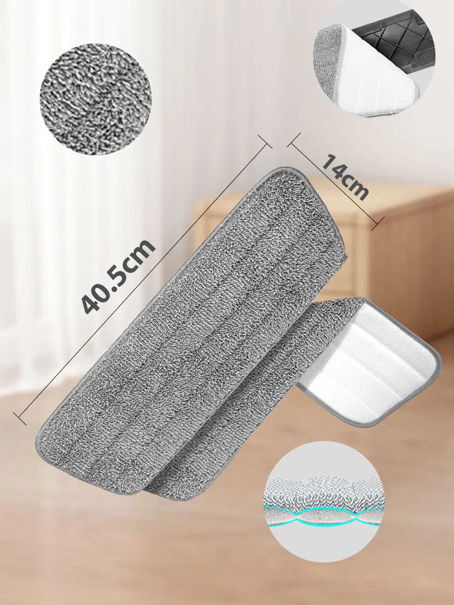 Twirush 6 Panni Di Ricambio In Microfibra Per Mocio Spray E-Cloth – Lavabili, Riutilizzabili, Blu – Adatti A Tutti I Pavimenti