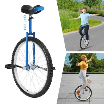 Wheel Outdoor Sports Unicycle 24" Adjustable Seat Exercise Bicycle Fitness Bike