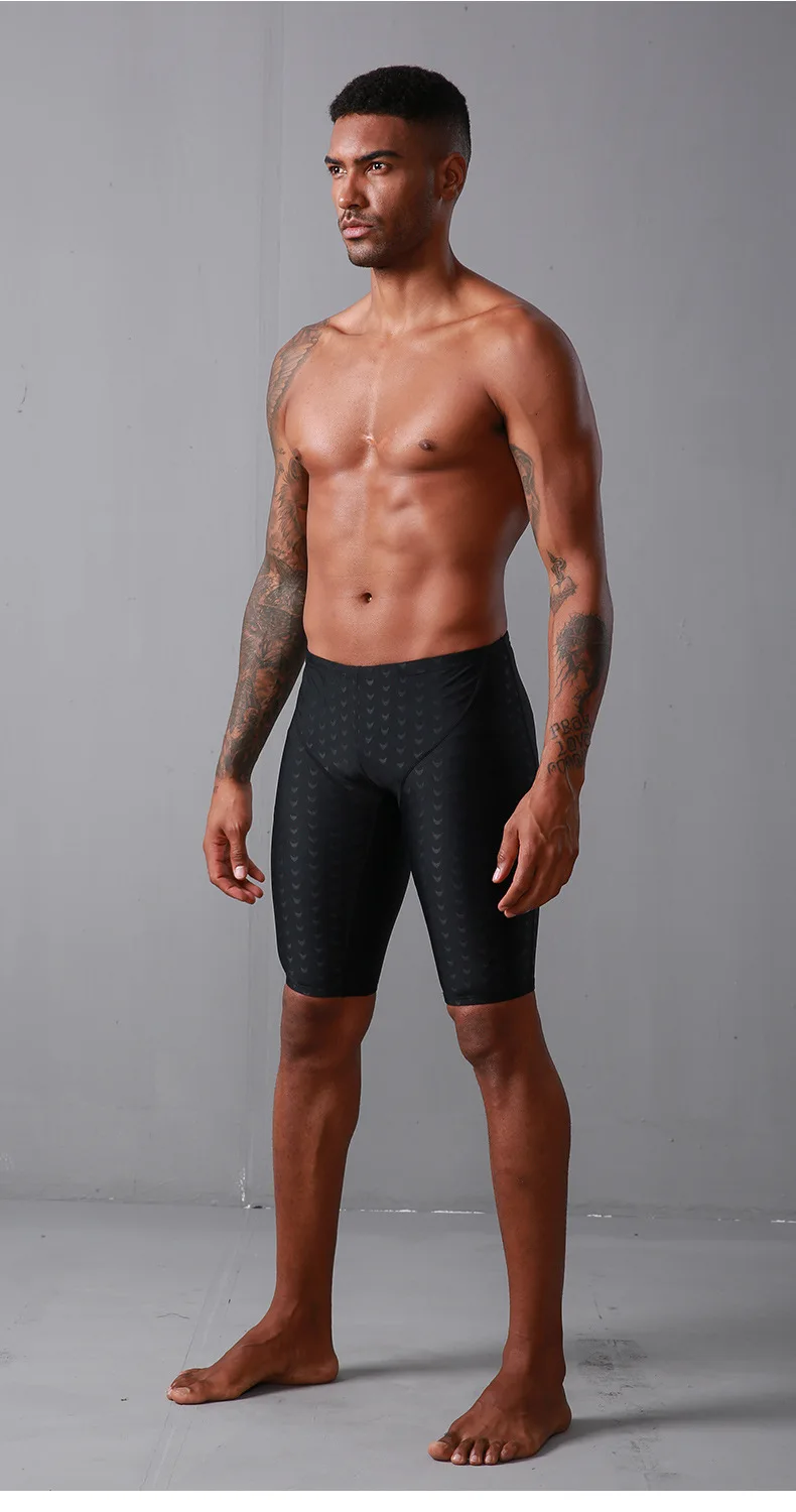 High Quality Man Swimpants Professional Quick Dry Swim Pants Pro Knee Swimwear Men's Swimming Wear Trunks Shorts Pant Teenages