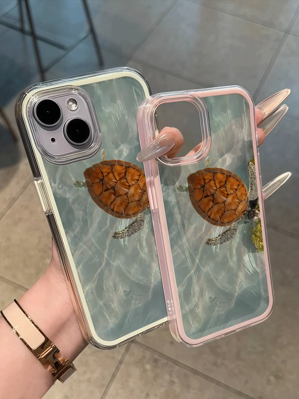 Summer Sea Turtle Airbag Design Clear Phone Case