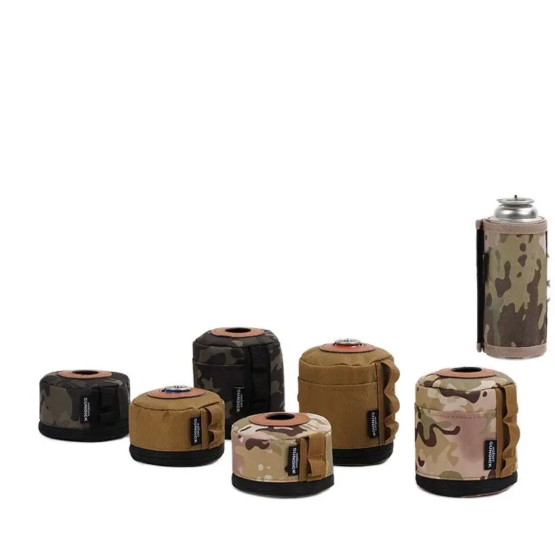 캠핑 가스 캔 보호 커버, 가스 230/450g 탱크 캐니스터 실린더 케이스, 공기 병 랩, 플랫 가스 탱크 보호대 커버 가방 