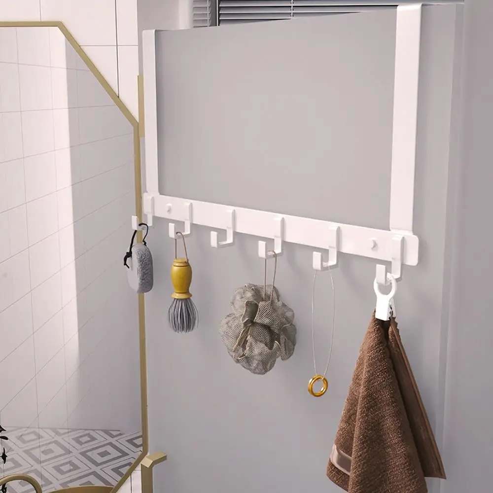 Hooks Over The Door Home Bathroom Organizer Rack Clothes Coat Hat Towel Hanger Bathroom Kitchen Accessories Holder Door Hang