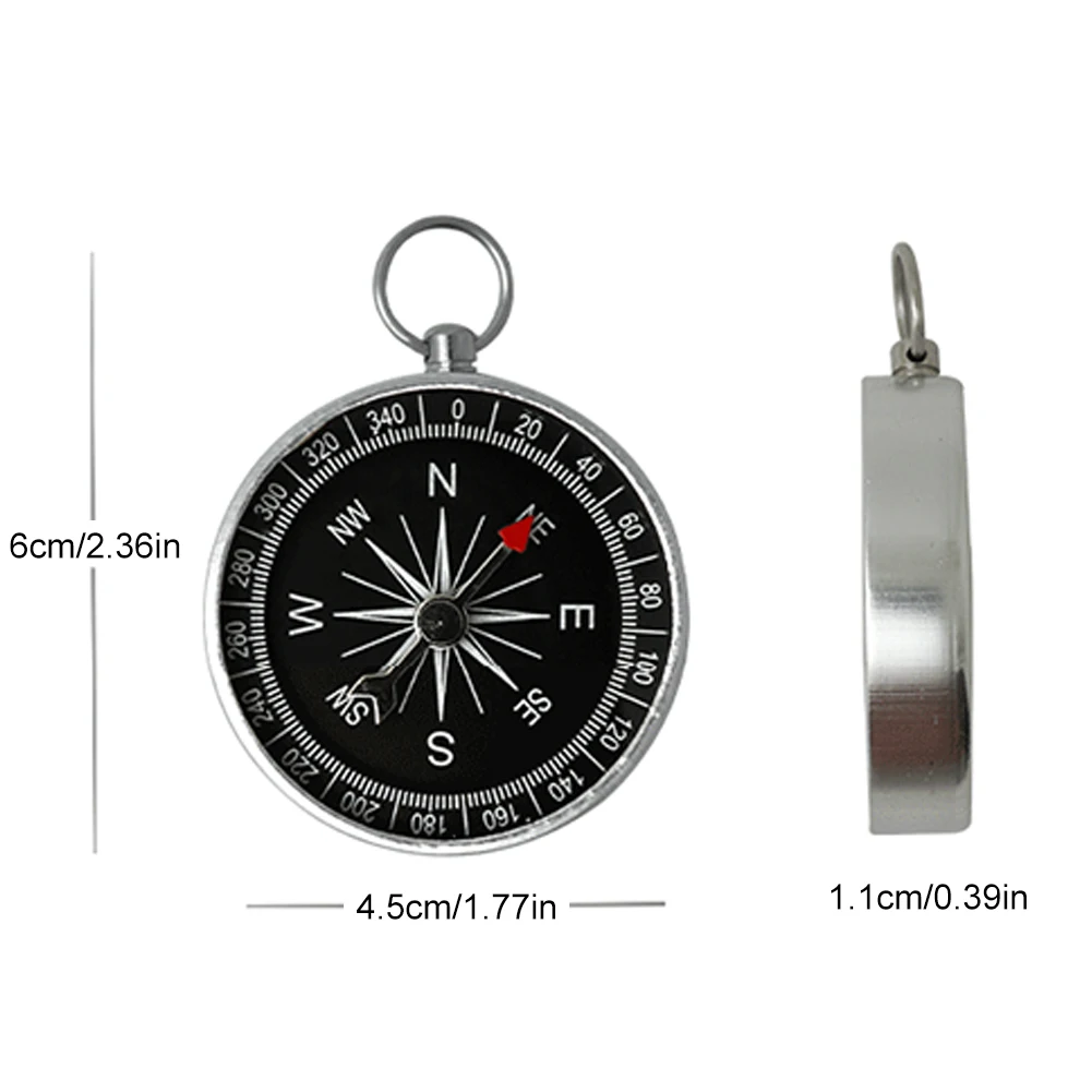 Aluminum Alloy Outdoor Navigation Compass for Camping Hiking