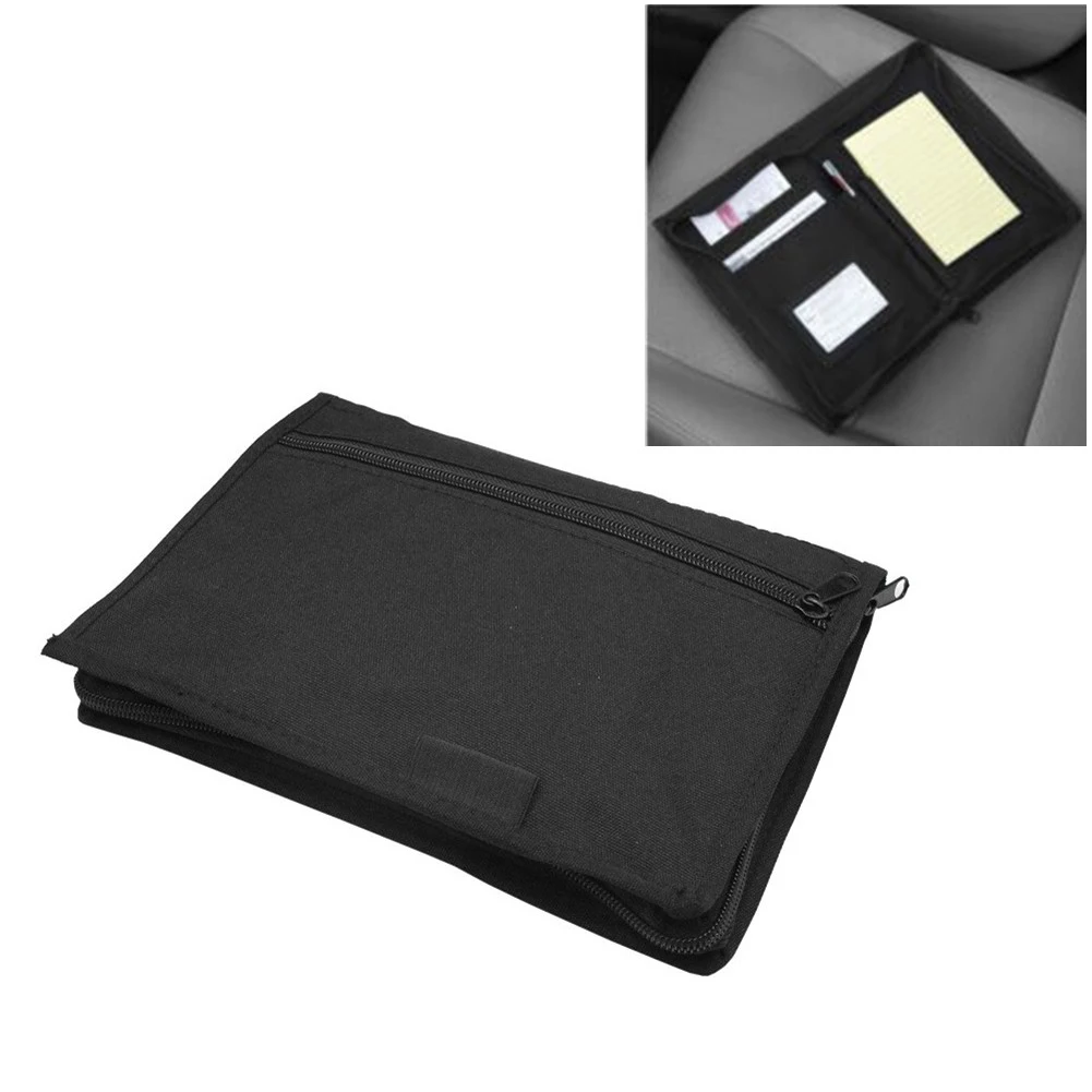 Car Glove Boxes Storage Organizer Document Storager 600D Oxford Cloth Black Portable Folder Manual Storage Bags car storage bag,car interior organizer