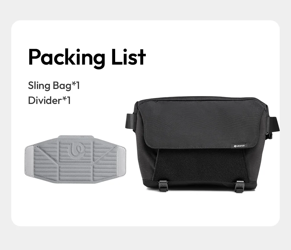 ulanzi BP11 Crossbody Kamera 9L Kapazität Schulter Smartphone Fotografie Digital SLR Für Sony Canon Nikon Schulter Tasche_voghion.com