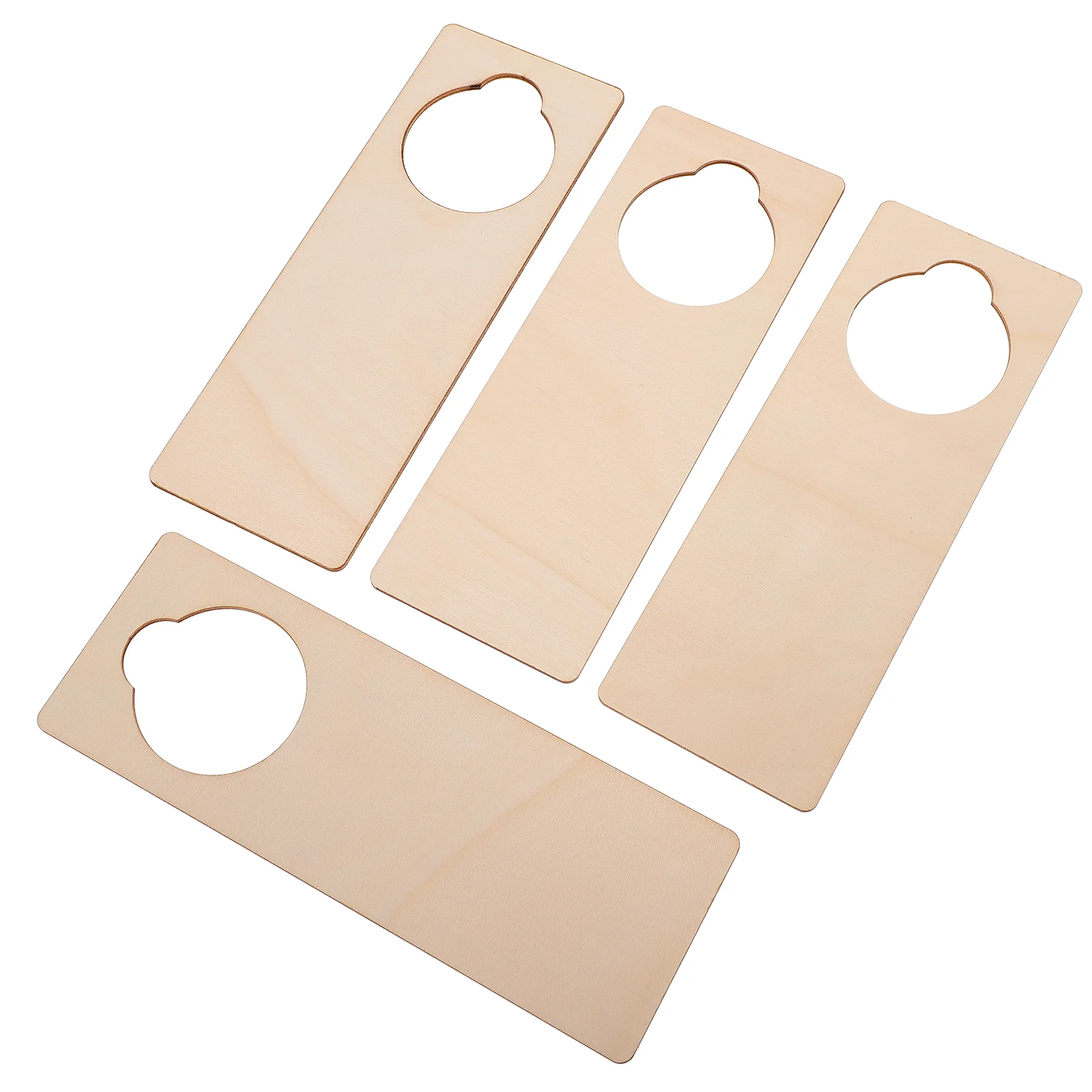 

Wooden Unfinished Blank Door Knob Hangers DIY Hanging Door Sign Painting Plaque For Home Bedroom Hotel