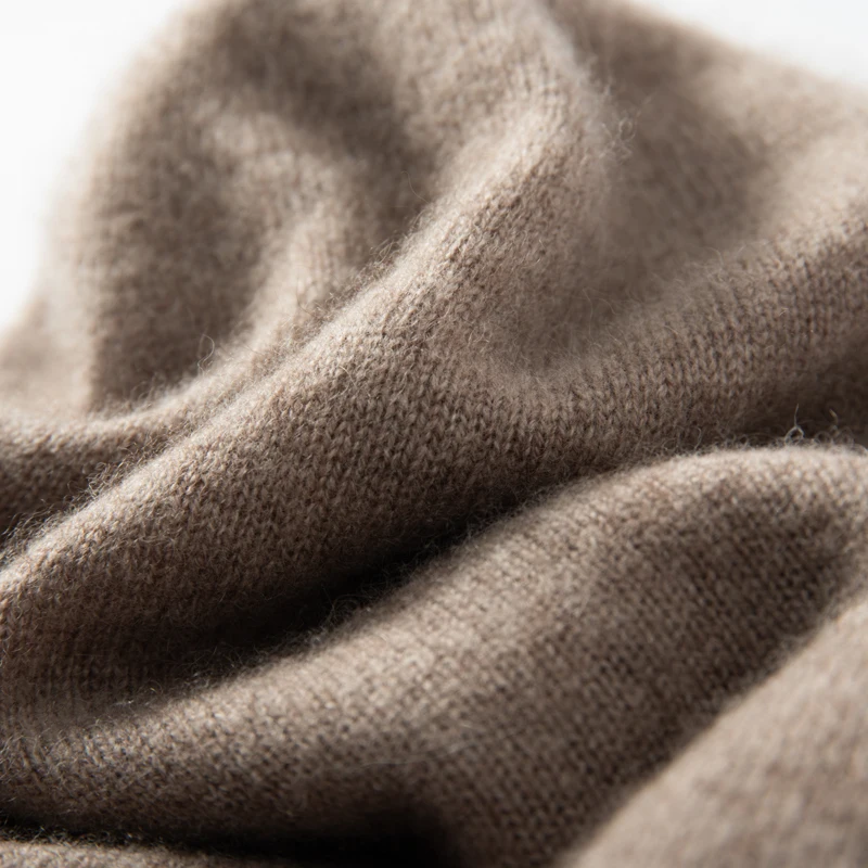 MERRILAMB Beanie-Mütze aus 100 % Kaschmir für Damen und Herren, Winter, hochwertig, für den Außenbereich, dick, warm, 2-lagig, gestrickt, lässig, solide Mützen – Detail 10
