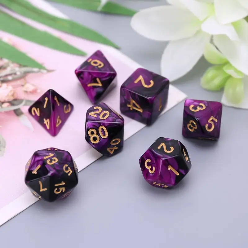 7 Pcs ũ ֻ    Ʈ D4 D6 D8 D10 D12 D20 KTV  Nightcl