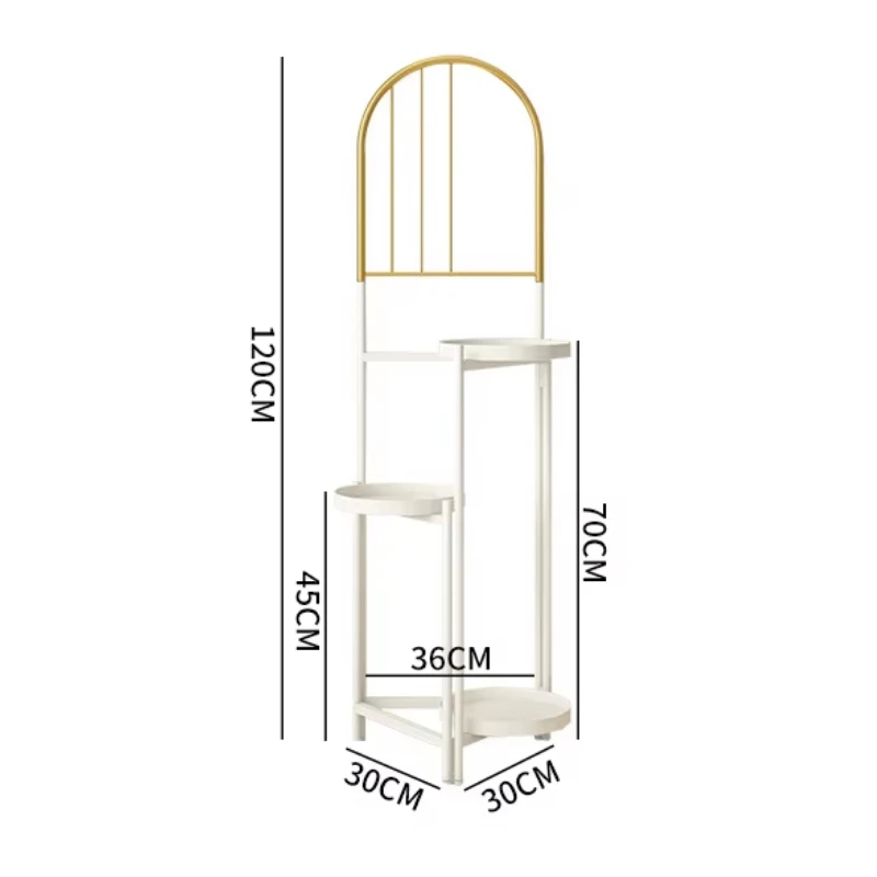 Stylish Multi-Tier Iron Plant Stand for Living Room Balcony Indoor Use Perfect for Green Plants Flower Pots and Home Decor