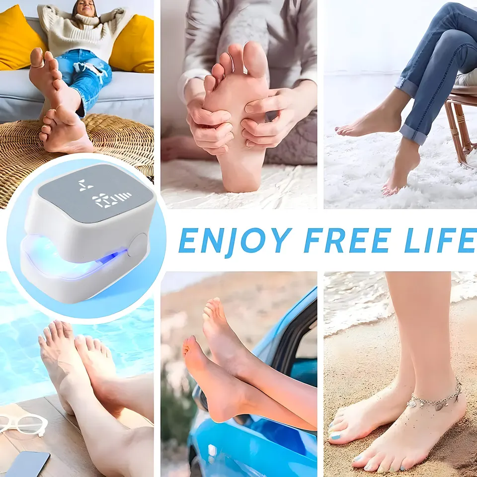 Appareil de traitement laser pour mycose des ongles (USB-C) pour ongles des mains et des pieds - Thérapie contre l'onychomycose - Outil unisexe pour les soins des pieds_voghion.com