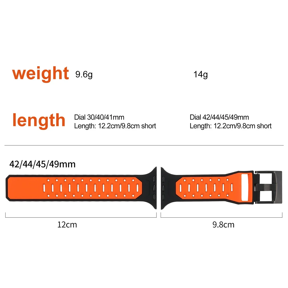 애플 워치 밴드용 실리콘 스트랩, 울트라 2 49mm, 시리즈 9 8 7 45, 통기성 2 색 팔찌, 아이워치 6 5 4 SE 44 42mm 벨트