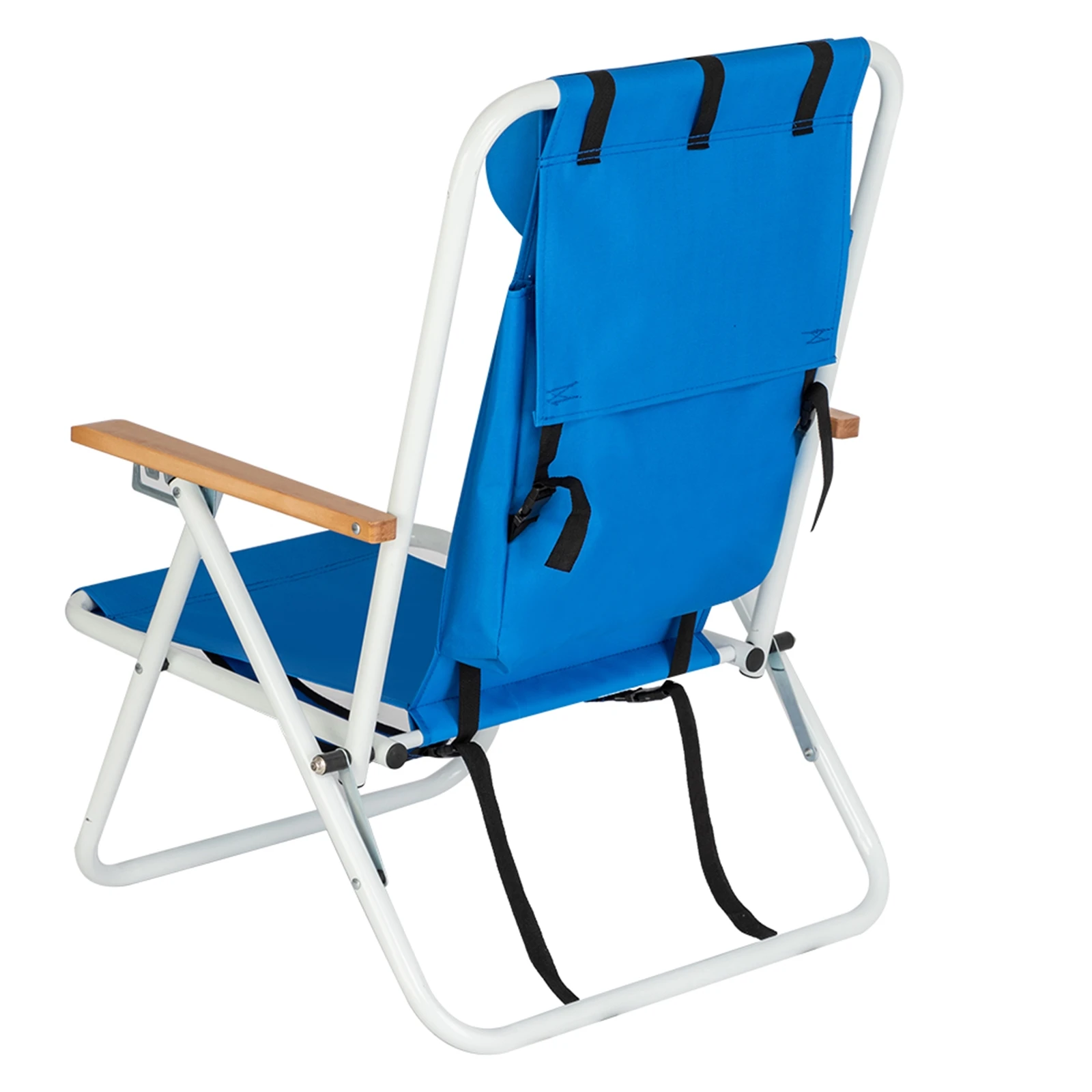 Beach Chair USA free shipping Blue Adjustable Headrest Portable High Strength Folded Beach Chair