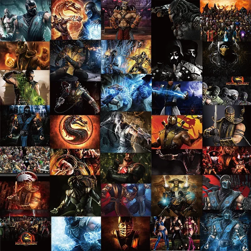 

10/30/50PCS Movie Fighting Mortal Kombat Graffiti Stationery Stickers Computer Mobile Skateboard Suitcase Fan Party Gift Decal
