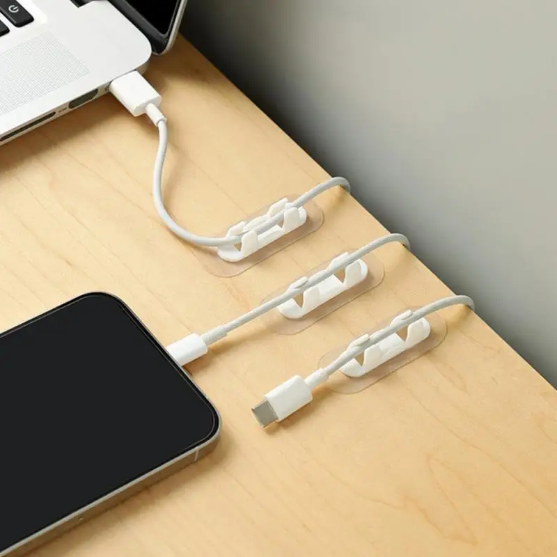 Self Stick Wire Cable Cord Clips Clamp 10PCS Table Wall Tidy Organizer Holder Wall Fixer Fastener Holder Telephone Line Winder cable organizer,cable clip