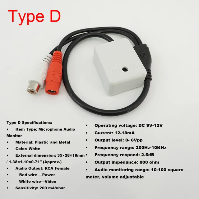 Trade Shop - Mini Microfono Esterno Modulo Per Telecamere Monitor Dvr Audio Spia Ambiente - | Leroy Merlin - Foto 10