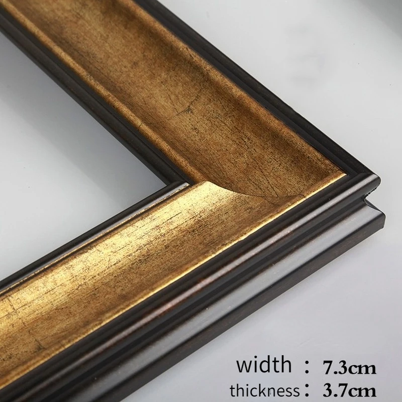 

Luxury Large Photo Frame Antique European Friends Wall Panels Art Frame Picture Vintage Painting Gifts Marco De Fotos Home Decor