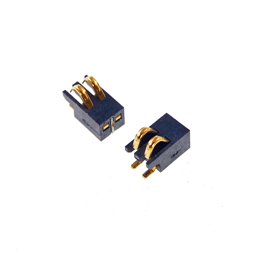 Conector da bateria da imprensa da mola de SMT, poder do contato, ouro chapeado, 3U, 1.27mm passo, 2, 3, 4, 5, 6 maneira, 5, 20, 100 partes