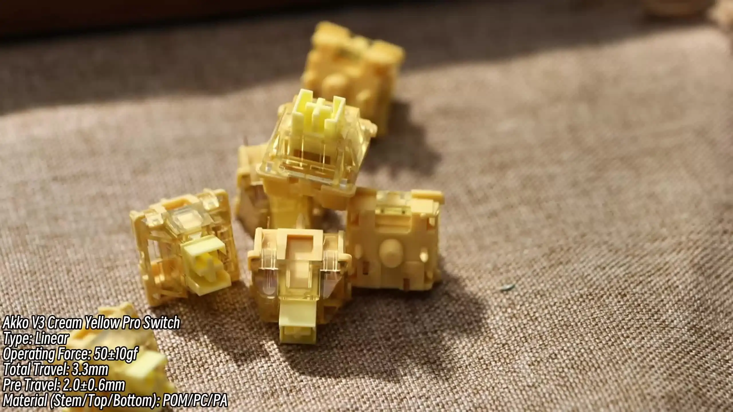 Akko V3 pro Cream Yellow Switch 5 Pin 50gf Linear Switch with